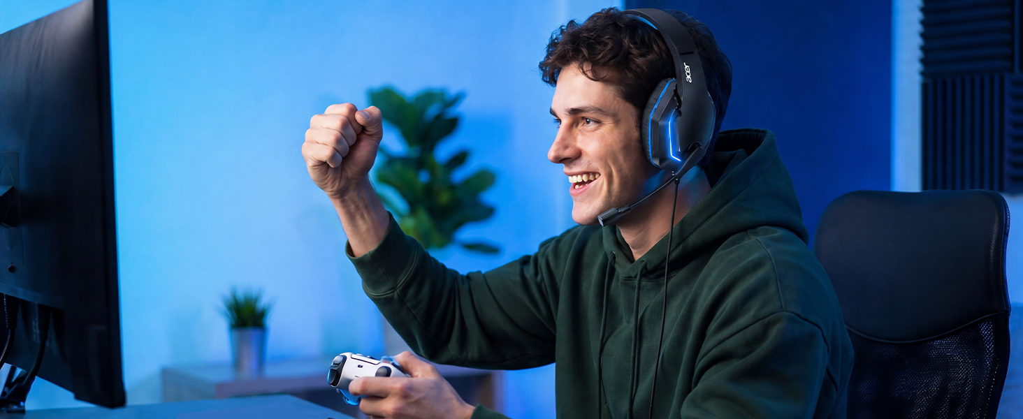 acer Wired Gaming Headset for PS5, PS4, PC, Xbox Series X|S, Switch