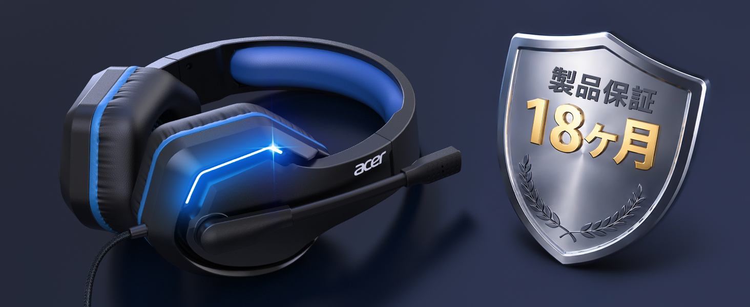acer Wired Gaming Headset for PS5, PS4, PC, Xbox Series X|S, Switch