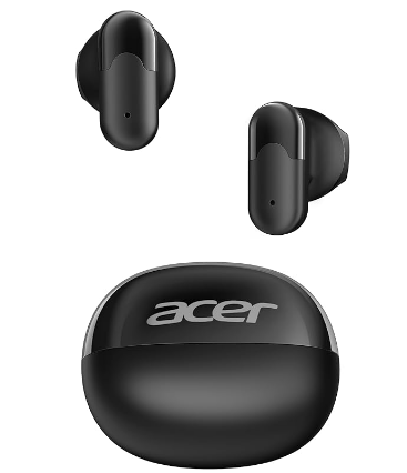 Acer Wireless Earbuds, Bluetooth 6.0 Headphones with 35H Playtime, 0.12oz Ultra-Light Ear Buds, 13mm Driver for Powerful Bass, Clear Calls Mic, Water&Dust Resistant Earphones for Office/Commute